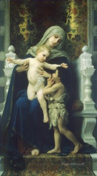  enfant - La Vierge LEnfant Jésus et Saint Jean Baptiste2 William Adolphe Bouguereau Religieuse Christianisme
